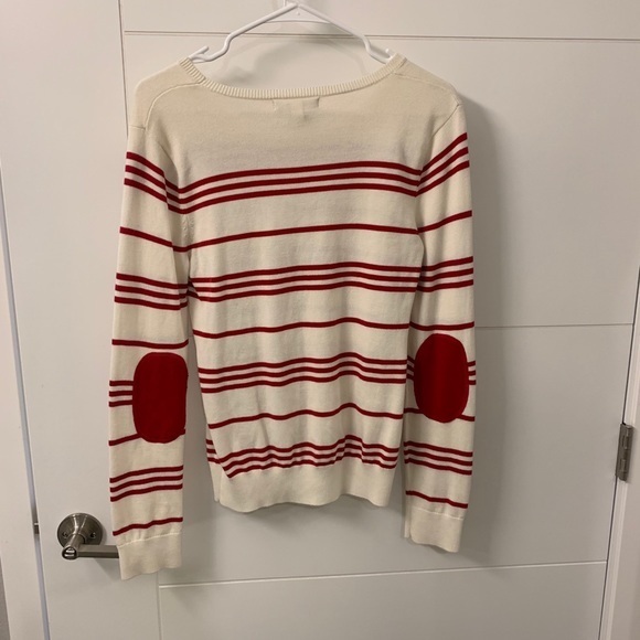 Banana‎ Republic Red and White Sweater Cotton Warm - Picture 3 of 4